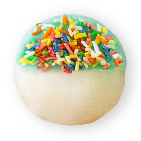 #17 MOCHI GELATO DI PANNA CON FONDENTE TURCHESE & GRANELLA DI ZUCCHERO COLORATO